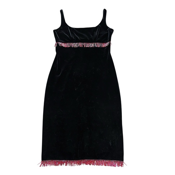 Betsey Johnson Dresses & Skirts - Y2K Betsey Johnson Velvet Beaded Midi Dress